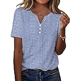 Zeagoo Womens Summer Tops Casual Short Sleeve V Neck Shirts Business Dressy Work Blouses