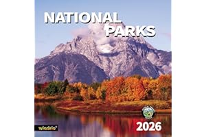 WINDRIO 2026 Wall Calendar,Calendar 2026, November 2025 - December 2026, Wall Calendar National Parks, 12" x 24" Opened,Full Page Months Thick & Sturdy Paper for Calendar Organizing & Planning