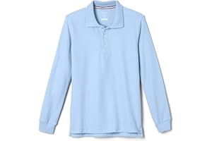French Toast Boys Pique Polo School Uniform Shirt with Long Sleeves for Boys and Girls