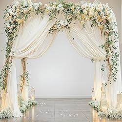 PARTISKY Wedding Arch Draping Fabric,2 Panels 18FT
