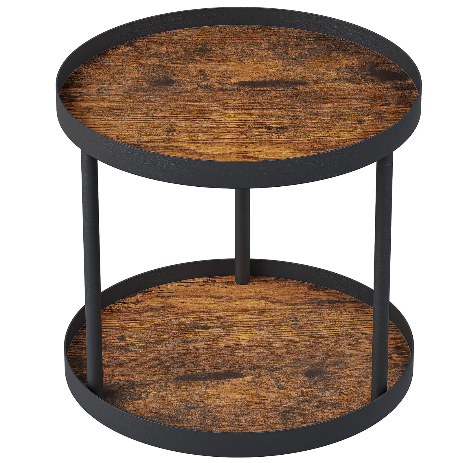 Lazy Susan 22,9 Cm (2 Pezzi) - Organizer Rotante Trasparente Per Cucina, Armadietto E Spezie - Motivo A Rombi