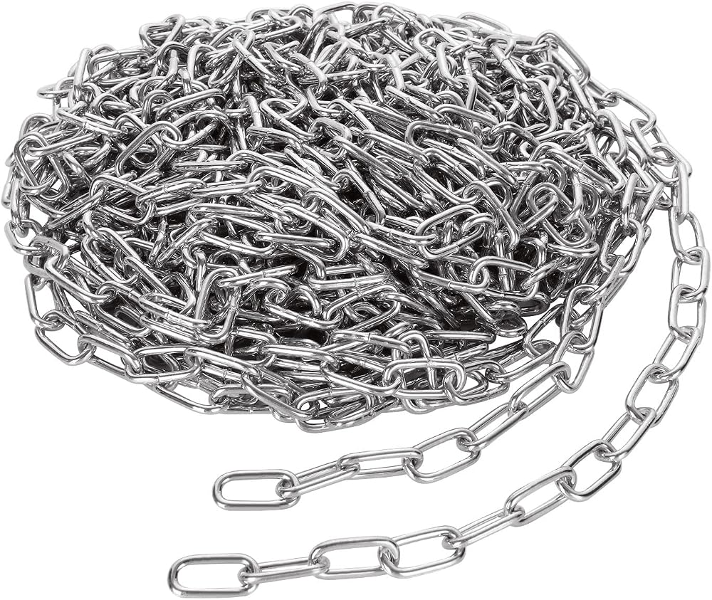 JMIATRY 15m 3mm Stainless Steel Chain Heavy Duty Welded Link for Fence Gate
