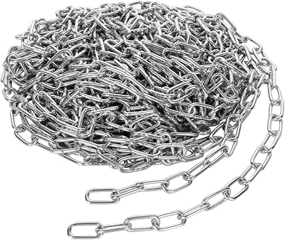 JMIATRY 15m 3mm Stainless Steel Chain Heavy Duty Welded Link for Fence Gate