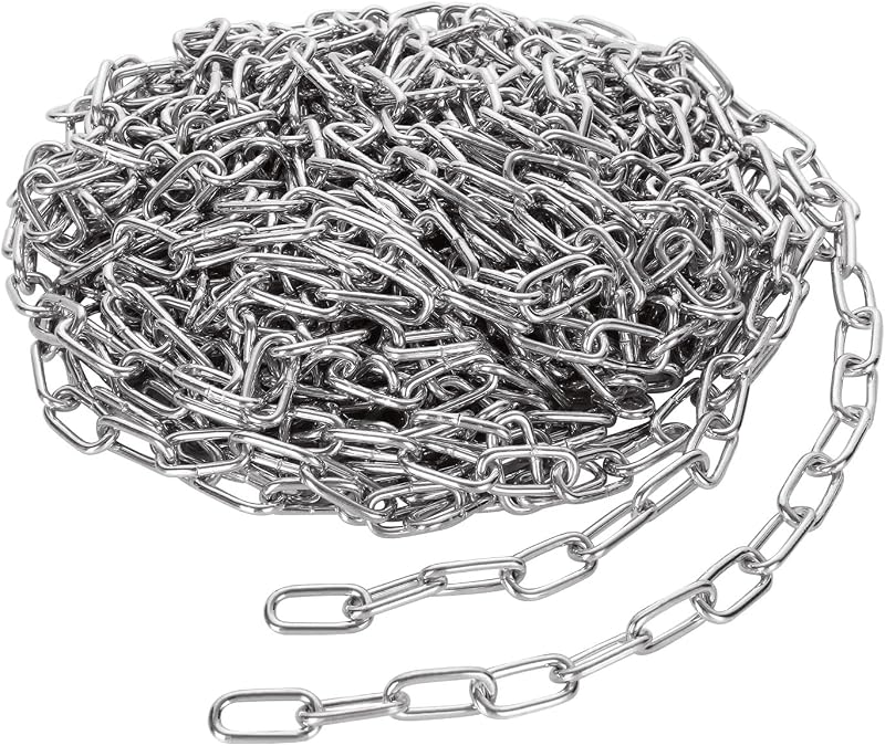 JMIATRY 15m 3mm Stainless Steel Chain Heavy Duty Welded Link for Fence Gate