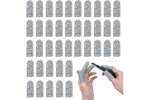 HOKILANDS 40 pcs Anti-Cut Fingertips Finger Cots Cut Resistant Protector Guards, Non-Slip Cut-Resistant Thumb Finger Protection Cots for Cutting Sewing Kitchen Working Sculpturing Gardening, 1 Size Fit All