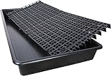 SERPRO 120x60x15cm Bunded Drum Tray Heavy-Duty Spill Containment 65L Max view 3