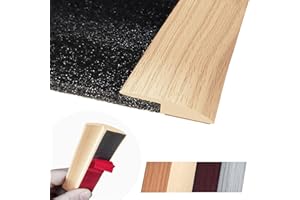 MAXIROC Floor Transition Strip Self Adhesive Carpet Wood Tile Vinyl Flooring Laminate Transition Cover Edge Trim Gap Doorway Threshold for Uneven Floors Heights Within 5 mm (40 inches, Beige Cream)