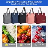Yikki Lunch Bag for Women Men Reusable Insulated Leakproof Red 10.1 x 9 x 5.2 view 5