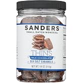 Sanders Milk Chocolate Sea Salt Caramel Thins - 18 oz. Tub