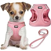 No Pull Dog Puppy Harness and Leash Set Reflective Mesh Vest X-Small