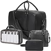 Wogarl Weekender Bag for Women Men Large Overnight Bag Travel Duffel Bag with Shoe Compartment Toiletry Satchel Bag Carry On Bag Fit 21" Laptop