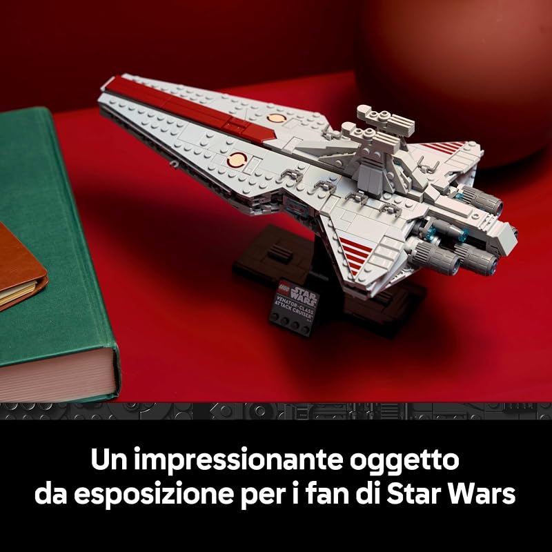 Star Wars 75441 Attack Cruiser Classe Venator - Kit di Modellismo per Adulti con Astronave della Repubblica - Decorazione per Casa - Regalo da Collezione per i Fan de La Vendetta dei Sith — foto 6 di 8