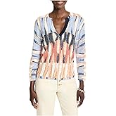 NIC+ZOE Women's Criss Cross Cotton Slub Sweater