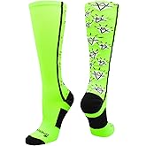 MadSportsStuff Softball Socks with Diamonds for Girls Women Kids Youth Adult Over the Calf Soccer