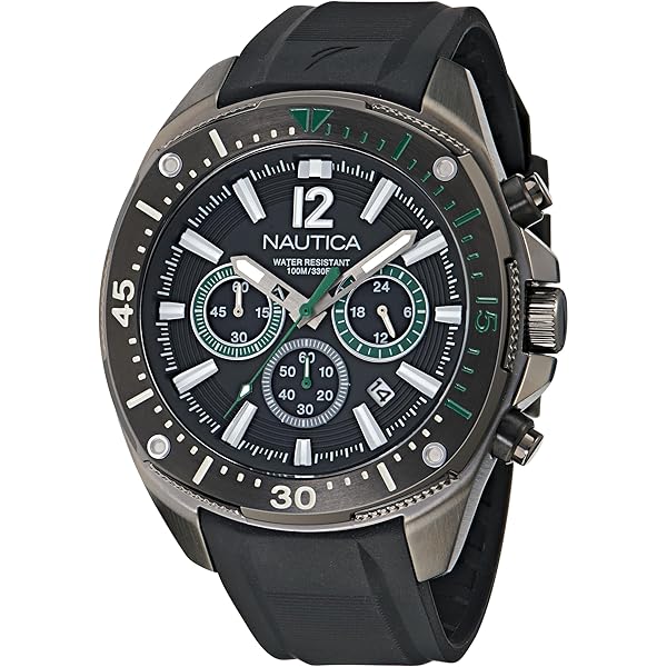 Montre LIP Nautic 3 Cadran Bleu Océan Bracelet Tropic 671858 - Lip