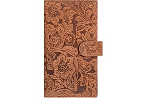 Oak Leathers Checkbook Cover Slim Minimalist For Men with RFID Blocking Credit Card Holder Wallet