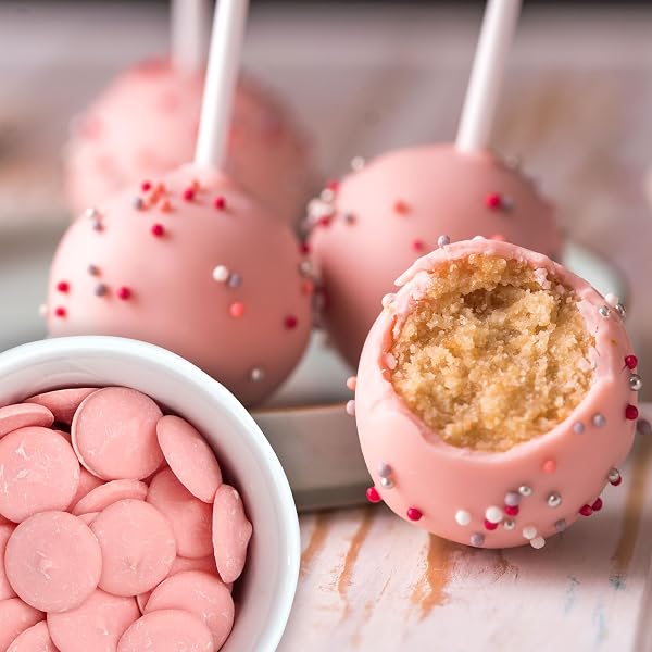 PINK CHOCOLATE MELTING WAFERS, 2LB BULK BAG, PINK CHOCOLATE, PINK CANDY, MELTING CHOCOLATE CANDY DISCS FOR BAKING, DIPPING, DECORATING, BULK CHOCOLATE BAG – THE HAMPTON POPCORN & CANDY COMPANY