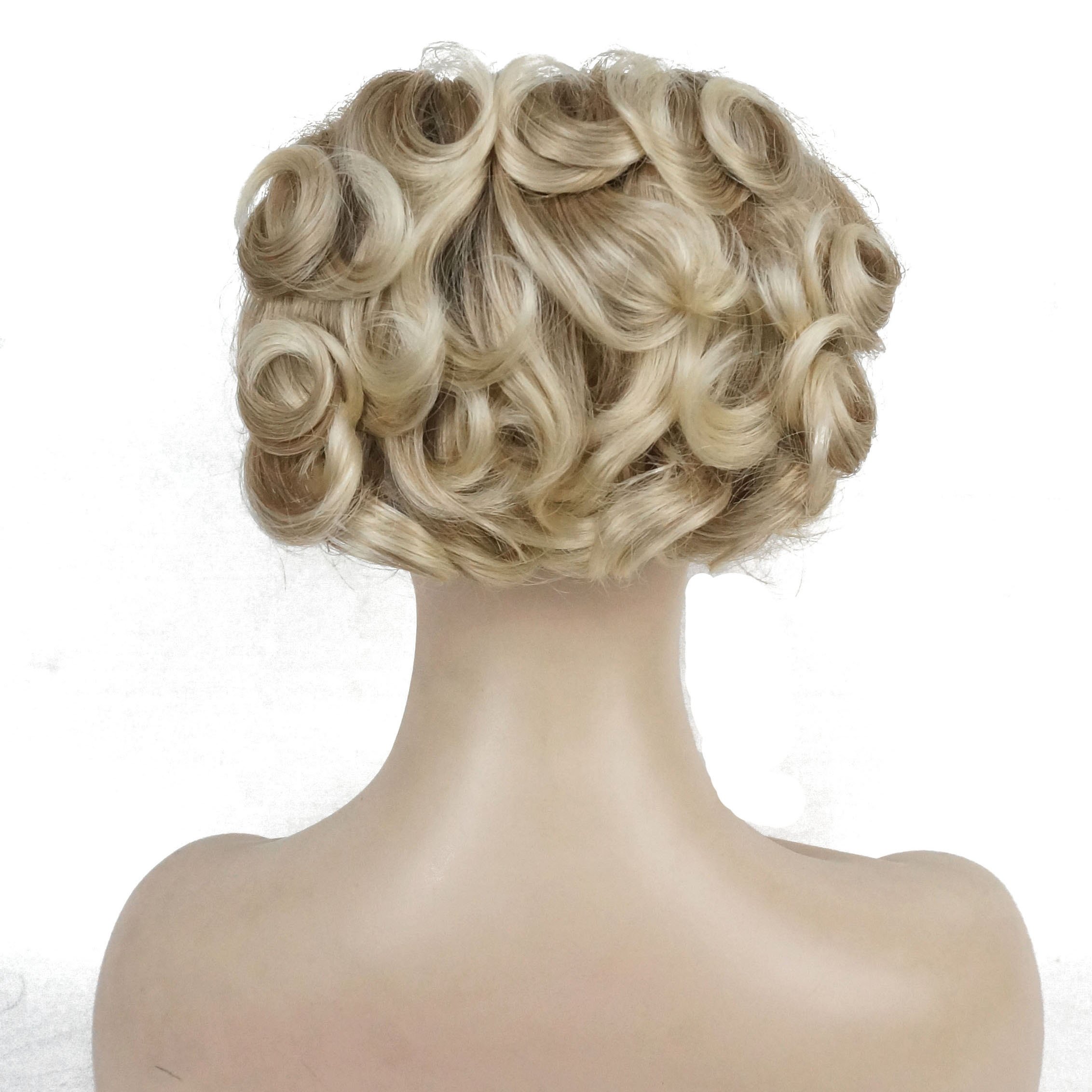 Lydell Short Messy Curly Dish Hair Bun Extension Stretch hair Combs Clip in Ponytail Extension (15BT613)