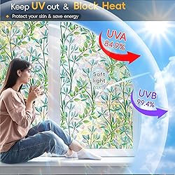 Window Privacy Film with Cutting Grid, Non-Adhesive