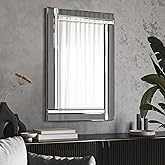 Empire Art Direct Rectangular Beveled Charcoal Gray Mirror Framed Wall Mirror, Ready to Hang, Living Room, Bedroom & Office, 