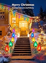 Brightown Jumbo C9 Christmas Pathway Lights Outdoor