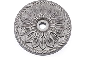 RK International RKI Satin Nickel (Pewter) R.K. International BP 482 P Flower Knob Backplate