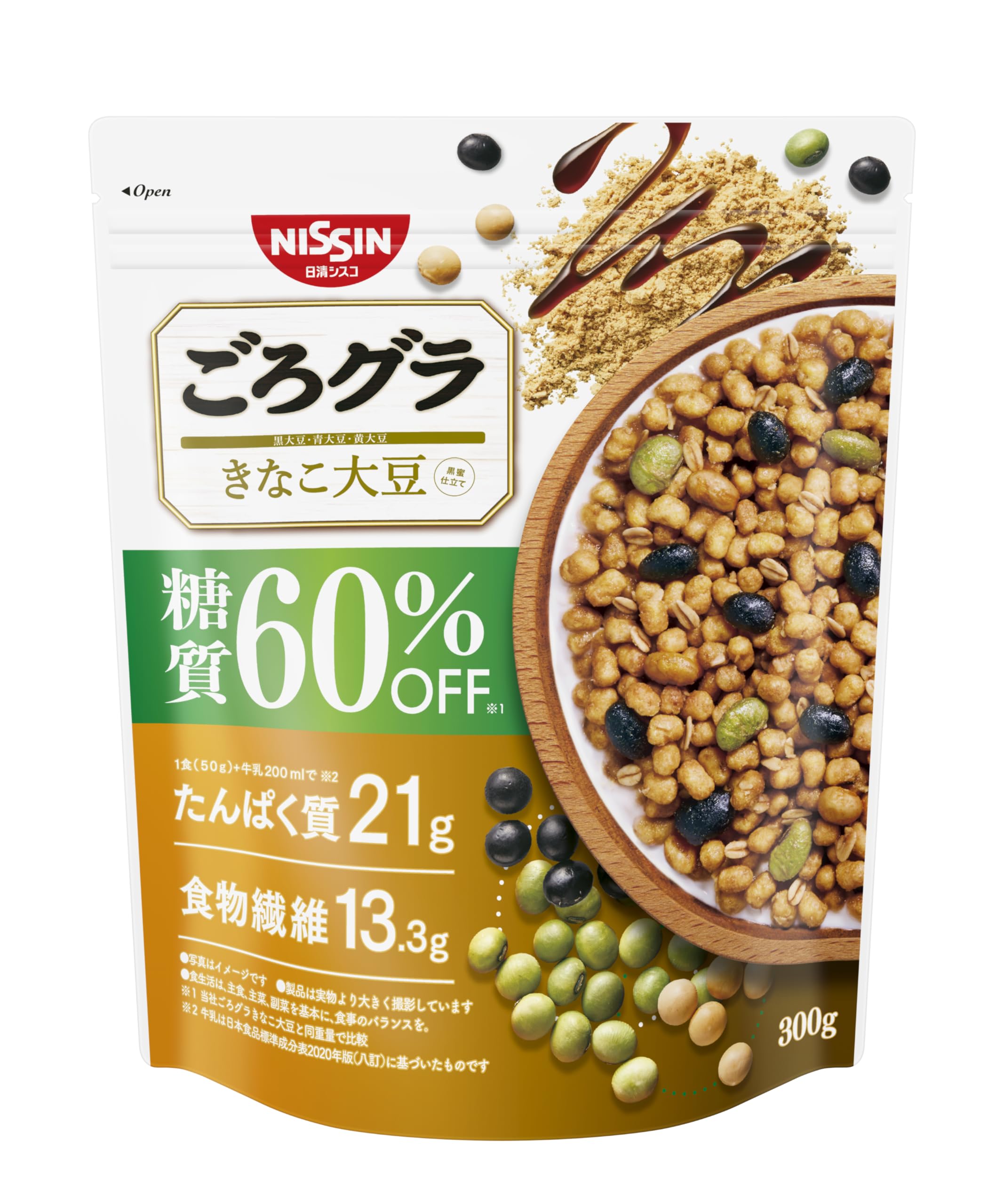 日清シスコ ごろグラ 糖質60%オフ きなこ大豆 300g×6袋商品画像