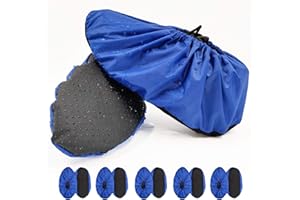 NAEE 5 Pairs Non Slip Reusable Shoe Covers Waterproof Washable Boot Covers Durable Dustproof Booties Cover For Indoors Household Travel Floor Carpet Protection XL
