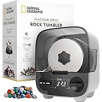 NATIONAL GEOGRAPHIC Professional Rock Tumbling Kit - Patent-Pending Rock Polisher for Kids & Adults, Platinum Series Ultra Qu