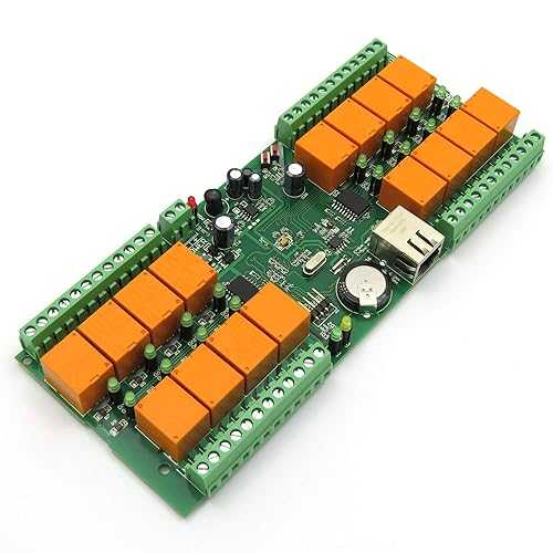 smartDEN LAN Ethernet IP 16 Channels Web Relay standalone Board - 12VDC ...