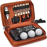YOREPEK Golf Accessories Kit for Men, Golf Stuff Set with Leather Case, Golf Balls, Golf Tees, Multifunctional Divot Knife, Monocular, Scorer, Golf Gifts for Men Women Golfers