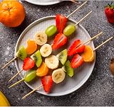 NadaKin 200 PCS Natural Bamboo Skewers 25 cm for BBQ Kabobs Appetizers view 5