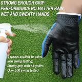 Finger Ten Golf Gloves Men Left Hand Blue 1 Pack All Weather Rain Grip M-Large view 5