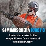 JSP Force8 Half Mask Small with PressToCheck P3 R D Filters (Sold Separately) view 2