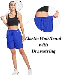 MAGCOMSEN Womens Golf Shorts Lightweight 8" Hiking