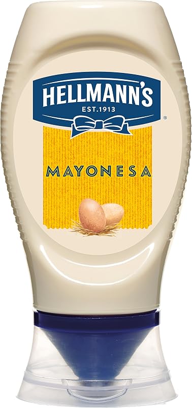 - Mayonesa en Bote Dispensador Gran con Huevos 100% de Corral, 250 ml (Pack de 1)