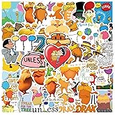 55pcs Cute Aesthetic Cartoon Vinyl Stickers for Water Bottles,Funny Catoon Movie Stickers Waterproof Decals for Teens Laptops Bumper Computer Skateboard Luggage Phone