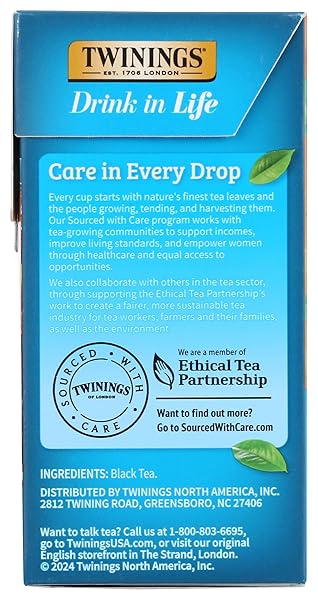 TWININGS PURE BLACK ICED TEA BAGS, 72 CT