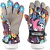 OMECHY Kids Ski Snow Gloves Waterproof Winter Cold Weather Windproof Warm Snowboard Sport Mittens for Boys Girls