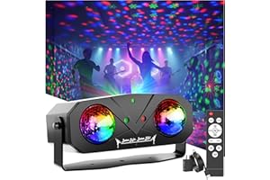 AMOSAMZ Party Lights DJ Disco Lights, Sound Activated Disco Ball Strobe Stage Light Star Ocean Projector with Remote Control for Home Decoration Parties Gift Club Bar Festival Christmas Birthday Wedding