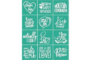 BOOLOOEN Silk Screen Stencils Self Adhesive Reusable Mesh Printing Stencil for Painting on Wood Fabric Chalkboard Home Decor