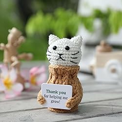 YOOJEE Crochet Cat “Thank You for Helping Me