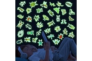 Glow in The Dark Insect Wall Stickers, Lifelike Insect Wall Decals, Butterfly Dragonfly Moth Spider Beetle Ladybug Stickers, 