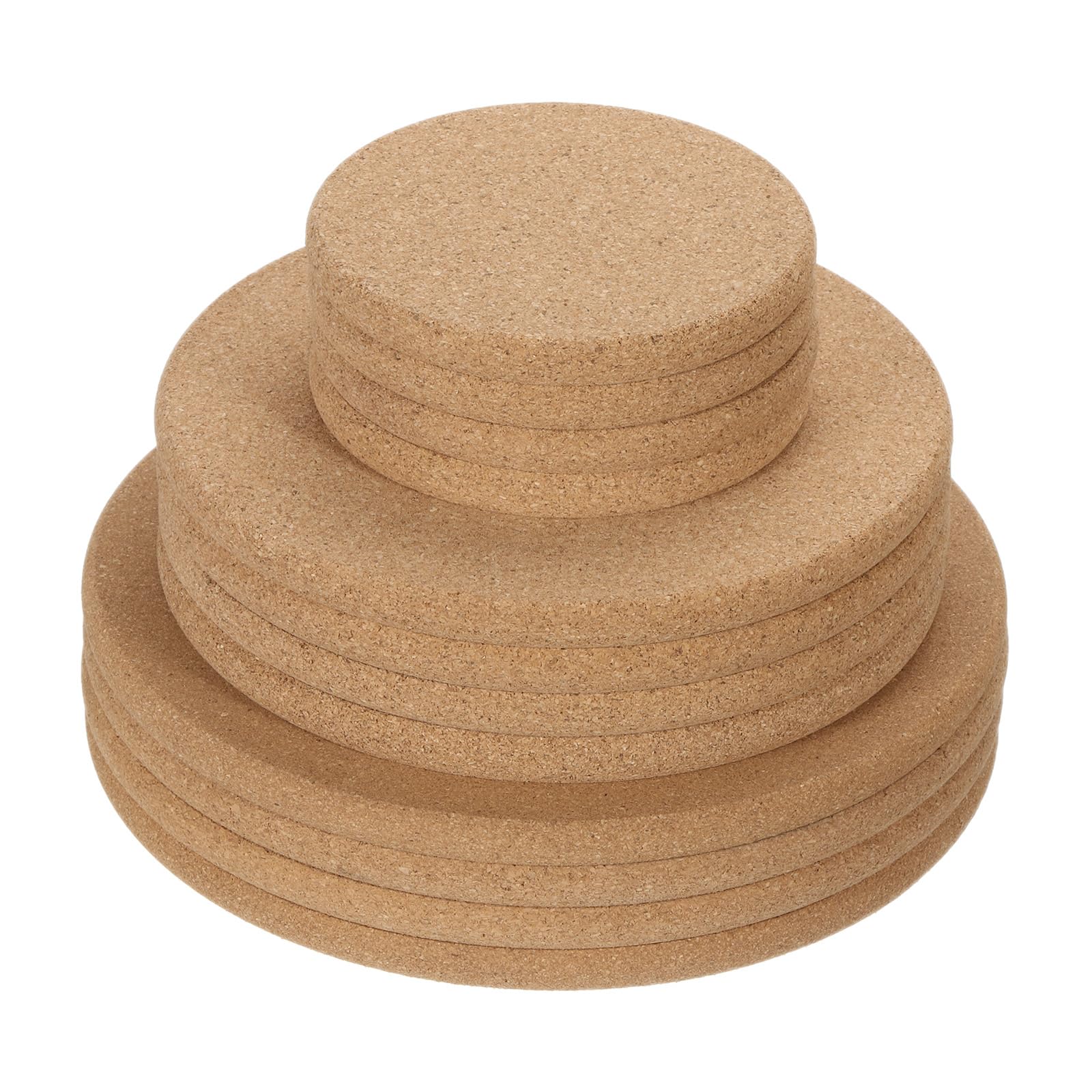 PATIKIL Multi Size 10mm Thick Cork Trivet 12Pcs Round Cork Coaster Cork Hot Pads for Drinks, Dishes, Pots, Pans, Planters, Glassware, DIY Crafts