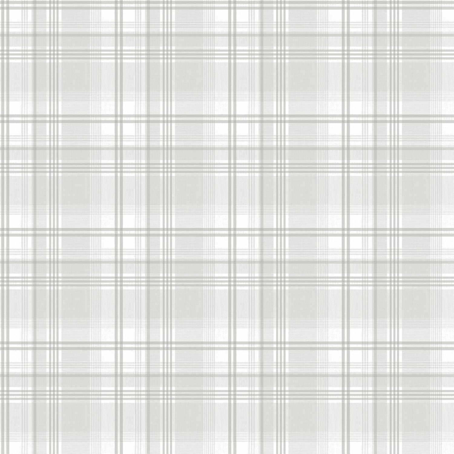 Galerie G56307 Nordic Elements Tartan Design Wallpaper, Grey, 10m x 53cm