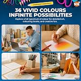 SOL 36 Colouring Pencils Assorted Set 36 Colors Break-Resistant Artist Tools view 7