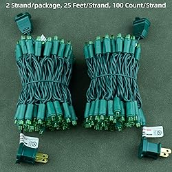 YULETIME Green Wide Angle LED Christmas Lights 200