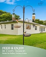 Pelle & Sol Bird Feeder Station with 3 Feeders 2 Dishes Garden view 7