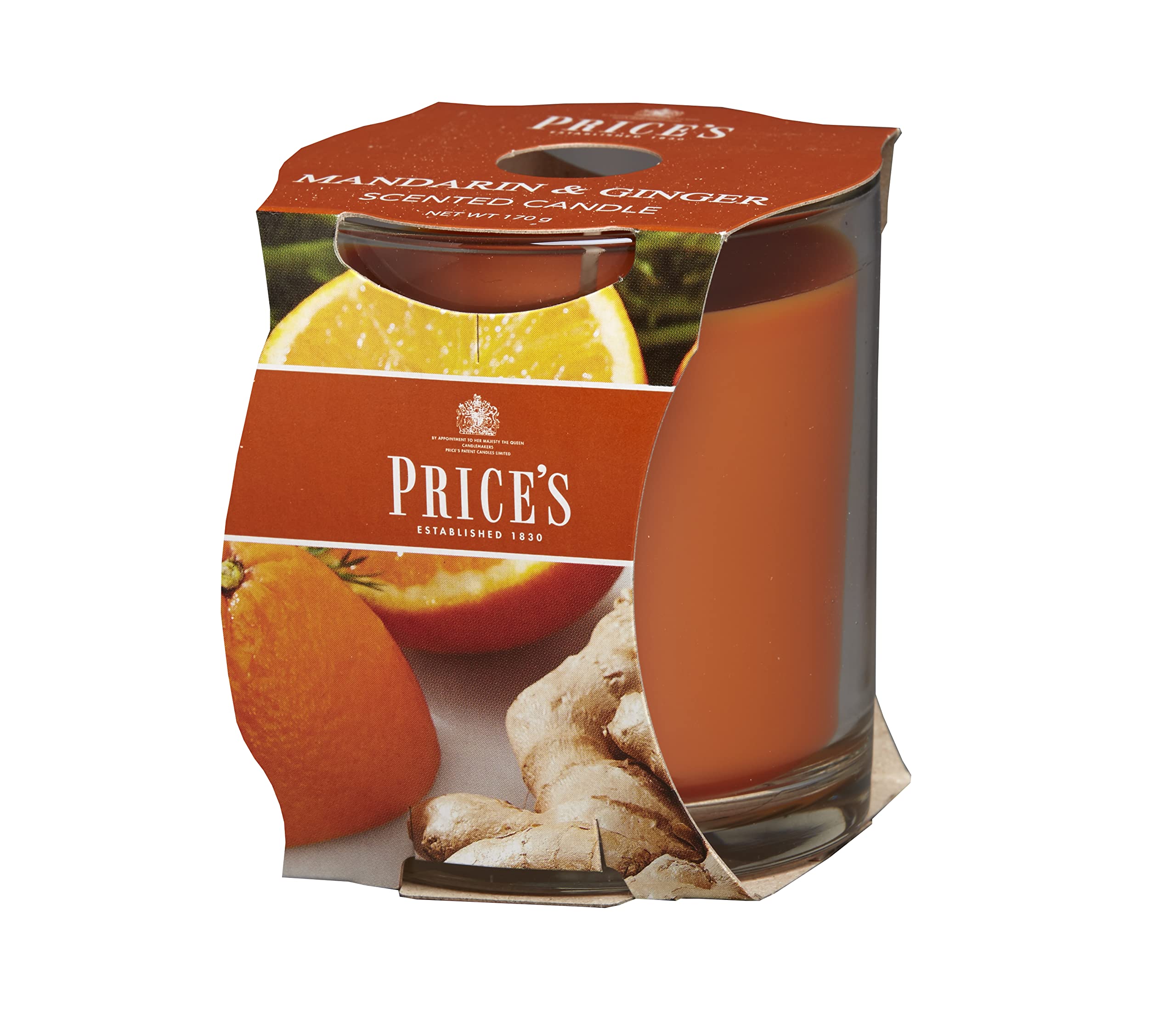 Price's - Mandarin & Ginger Jar Candle - Sweet, Fruity, Quality Fragrance - Long Lasting Scent - Up to 45 Hour Burn Time — image 1