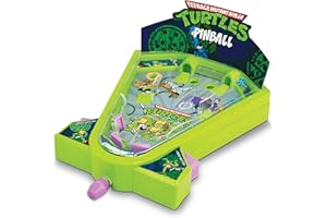 Teenage Mutant Ninja Turtles Desktop Pinball Machine - Fun Arcade Game for Kids & Adults Ages 6+, Compact Tabletop Toy by Well Played
